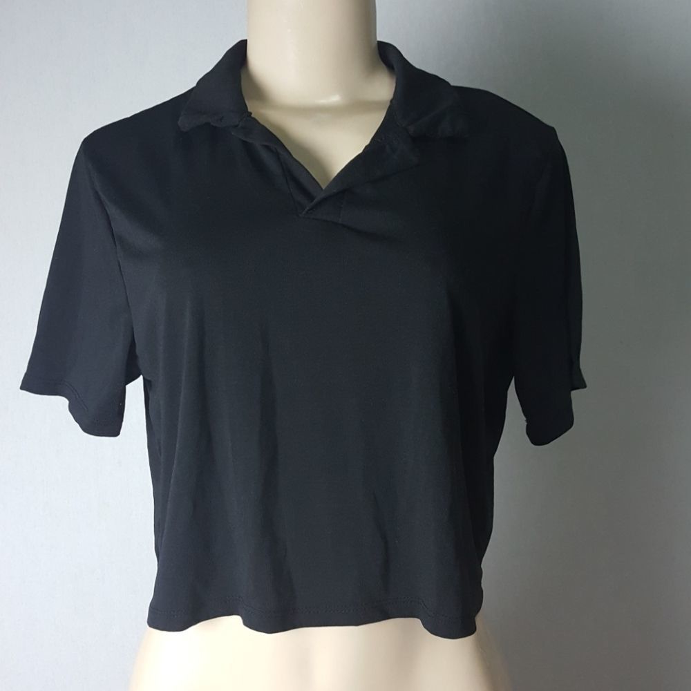 Ups & Downs Black Crop Top Size M